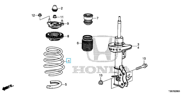 Honda Civic Tourer 2014-2017 Front Spring