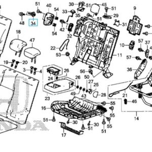 Honda Civic 2012-2016 Rear Seat Striker