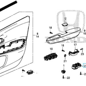 Honda HR-V 2019-2020 Drivers Power Window Master Switch