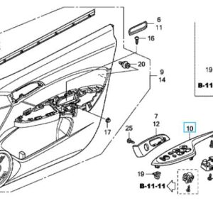 Honda Civic 2009-2011 OSF Window Switch Surround