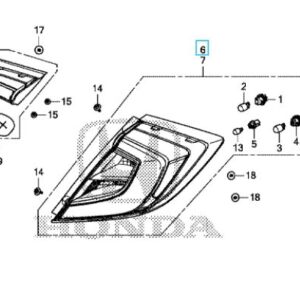 Honda Civic 2017-2021 OSR Outer Tail Light
