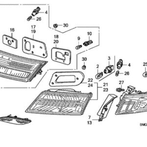 Honda Civic 3 Door 2007-2011 5 Door 2009-2011 OSR Outer Tail Light