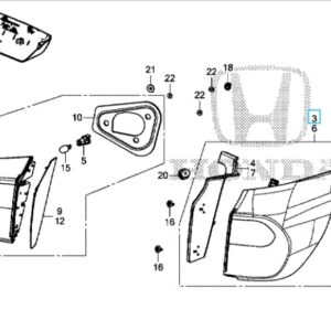 Honda Jazz 2021-2025 Offside Taillight