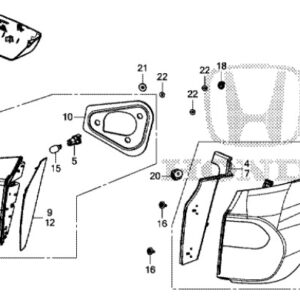 Honda Jazz 2021-2025 Offside Inner Tail Light