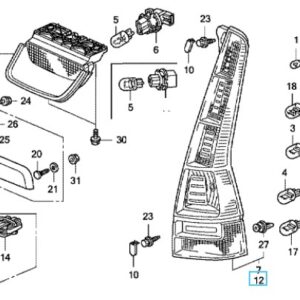 Honda CR-V 2007-2012 Nearside Tail Light