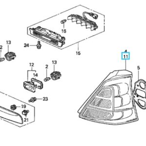 Honda Civic 5 Door 2004-2005 NSR Tail Light