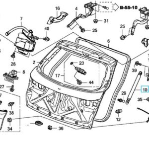 Honda Accord Tourer 2009-2015 Tailgate Open Stay
