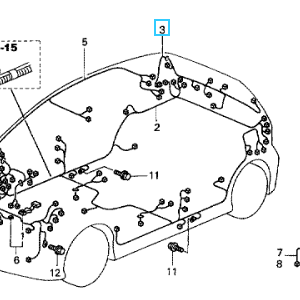 Honda Jazz 2006-2008 Tailgate Wiring Cord