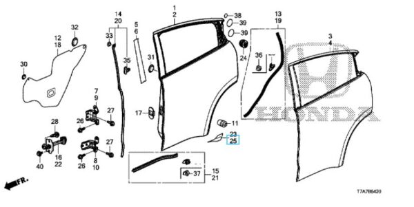 Honda HR-V 2016-2020 NSR Door Protection Tape