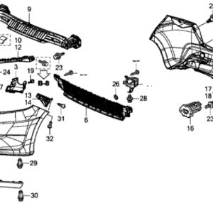Honda Jazz 2009-2015 Rear Tow Eye Cover