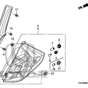 Honda Jazz 2016-2019 Nearside Upper Tail Light