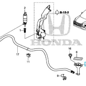 Honda CR-V 2013-2018 Nearside Headlight Washer Nozzle