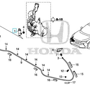Honda Civic 2017-2021 Headlight Washer Motor