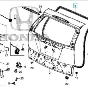 Honda CR-V 2015-2018 Tailgate Weatherstrip