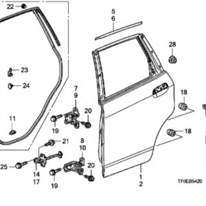 Honda Jazz 2009-2015 OSR Door Weatherstrip