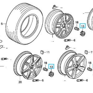 Honda Civic Type R 2006-2011 Wheel Centre Cap