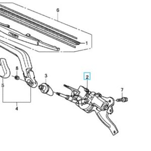 Honda Jazz 2009-2015 Rear Wiper Motor