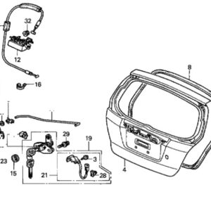 Honda Jazz 2002-2008 Tailgate Lock Actuator