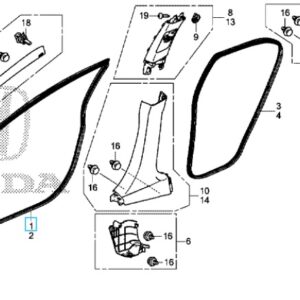 Honda Civic 2012-2016 OSF Door Aperture Seal