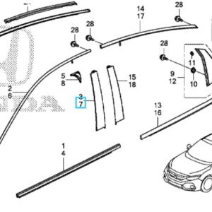 Honda Civic 2017-2021 NSF B Pillar Trim