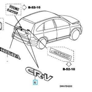 Honda CR-V 2007-2012 Rear CR-V Emblem