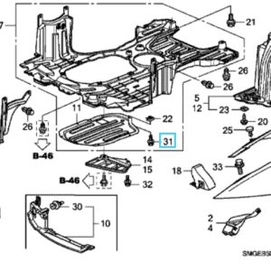 Honda Civic 2006-2011 Undertray Bolt