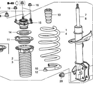 Honda CR-V 2007-2012 Front Lower Shock Absorber Bolt
