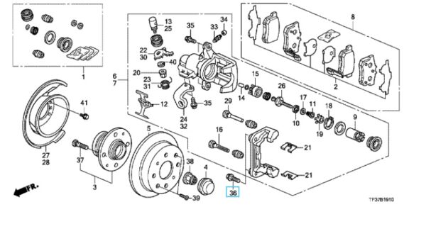 Honda Jazz 2009-2015 Rear Caliper Slider Bolt