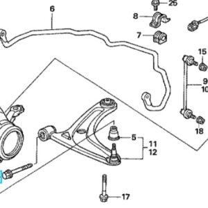 Honda Jazz 2005-2008 Front Lower Arm Bolt