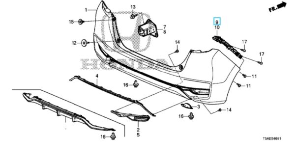 Honda Jazz 2018-2019 OSR Bumper Bracket