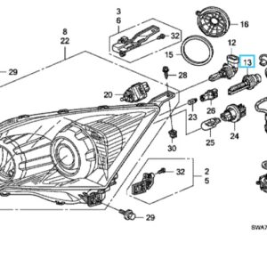 Honda CR-V 2007-2012 Low Beam HID Headlight Bulb