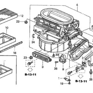 Honda CR-V 2001-2006 Cabin Filter Tray B