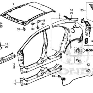 Honda Civic 2012-2016 Fuel Lid Opener Cable