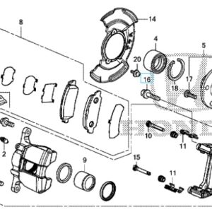 Honda HR-V 2015-2021 Front Caliper Mounting Bolts