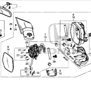 Honda CR-V EX 2019-2023 Nearside Mirror Cover