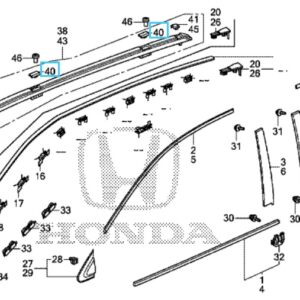 Honda CR-V 2013-2018 Roof Rail Cap