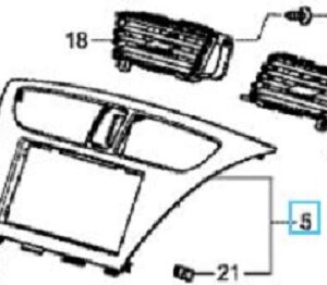 Honda Civic 2015-2016 Centre Dash Panel
