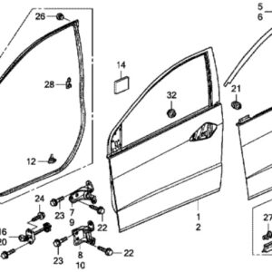 Honda Civic 2009-2011 Front Lower Door Seal Clip
