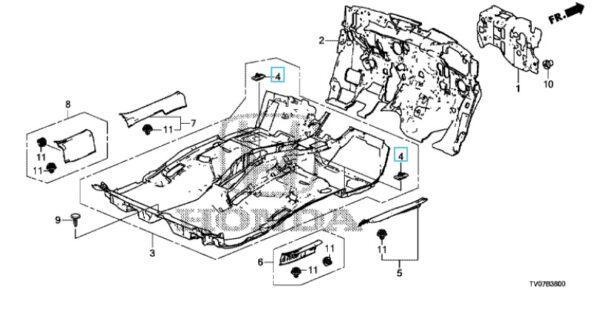 Honda Civic 2012-2016 Floor Mat Holder