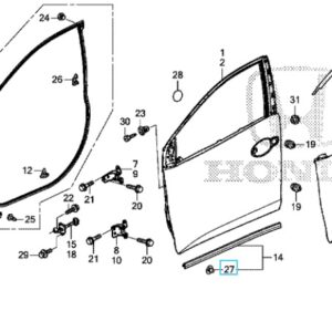 Honda Civic 2012-2016 Lower Front Door Seal Clip