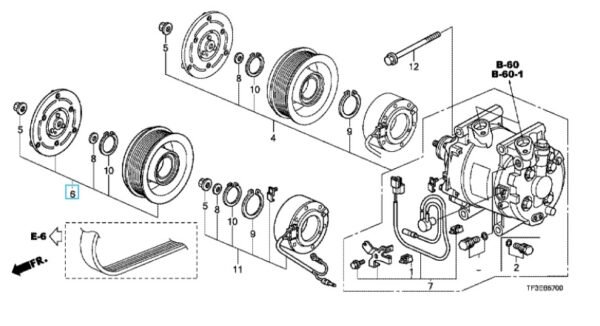 Honda Jazz 2012-2015 AC Clutch