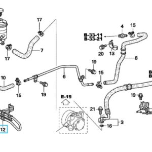 Honda CR-V Diesel 2005-2006 Power Steering Oil Cooler Pipe