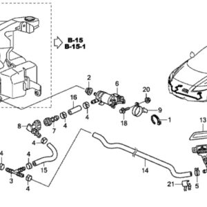 Honda CR-Z Offside Headlight Washer Nozzle Cover