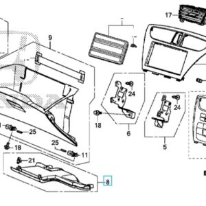 Honda Civic 2012-2016 Passenger Under Cover