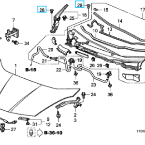 Honda Jazz 2009-2011 Jazz Hybrid 2012-2015 Cowl Clip