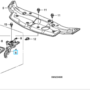 Honda Civic 5dr 2009-2010 Front Emblem Bracket LH