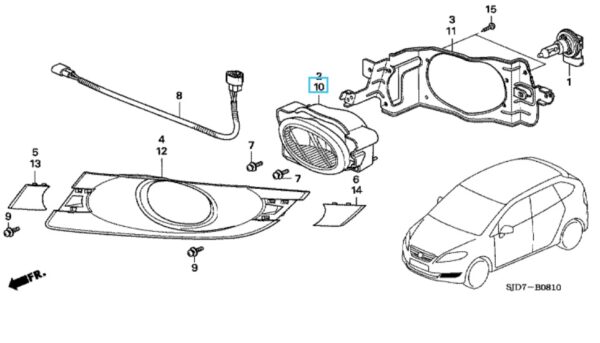 Honda FR-V NSF Fog Light
