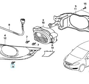 Honda FR-V Fog Light Screw