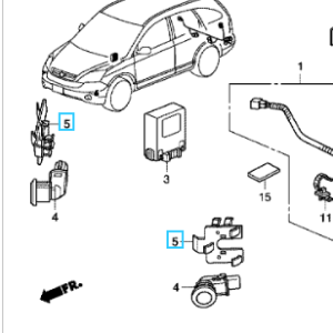 Honda CR-V 2007-2012 Front Parking Sensor Retainer