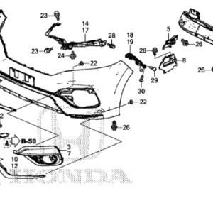 Honda Jazz 2018-2019 Front Tow Eye Cover